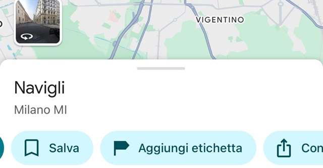 Come funziona l’etichetta di una posizione su Google Maps