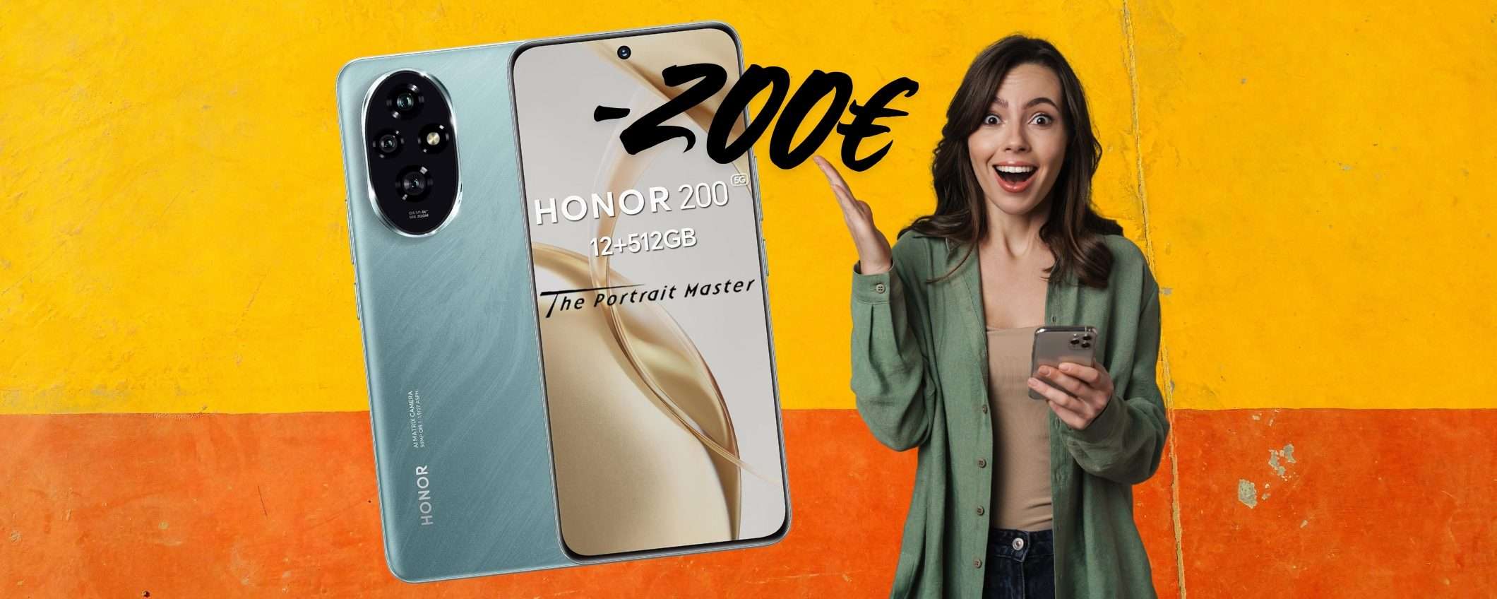 HONOR 200 5G da 512GB e ricarica da 100W: il regalo perfetto