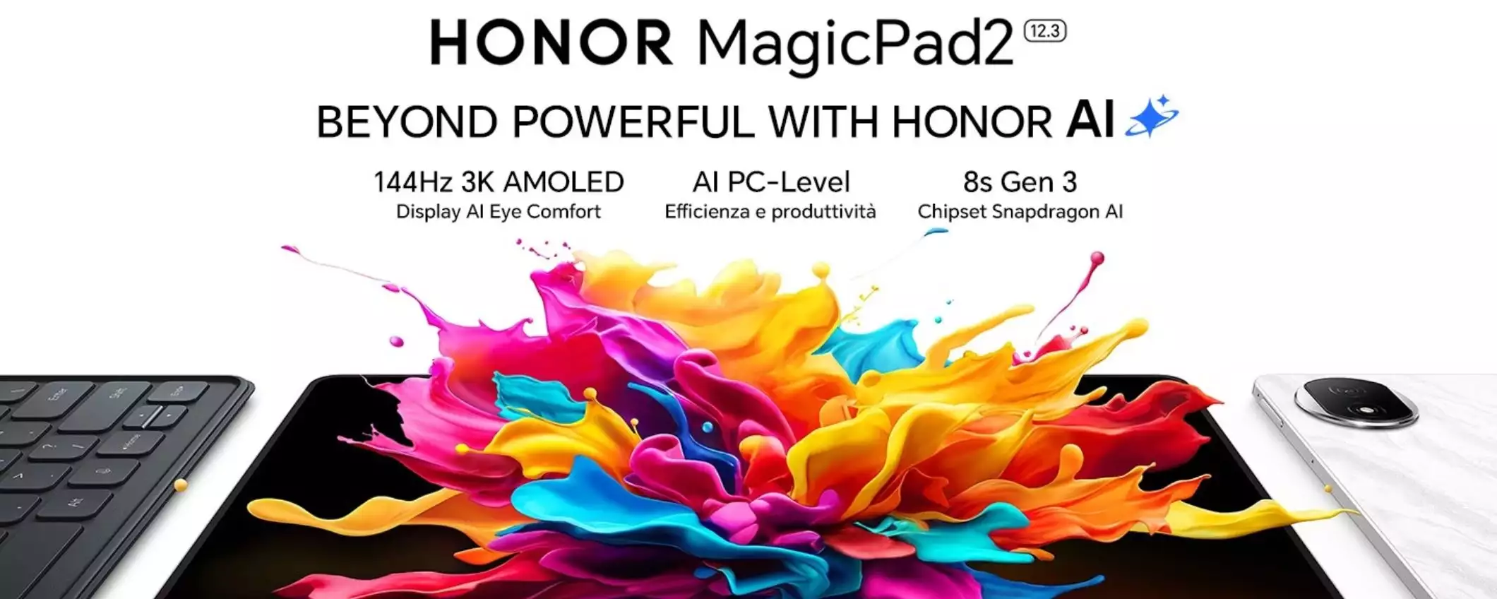 HONOR MagicPad2 (12/256GB) da 12,3 pollici e Snapdragon 8s (-130€)