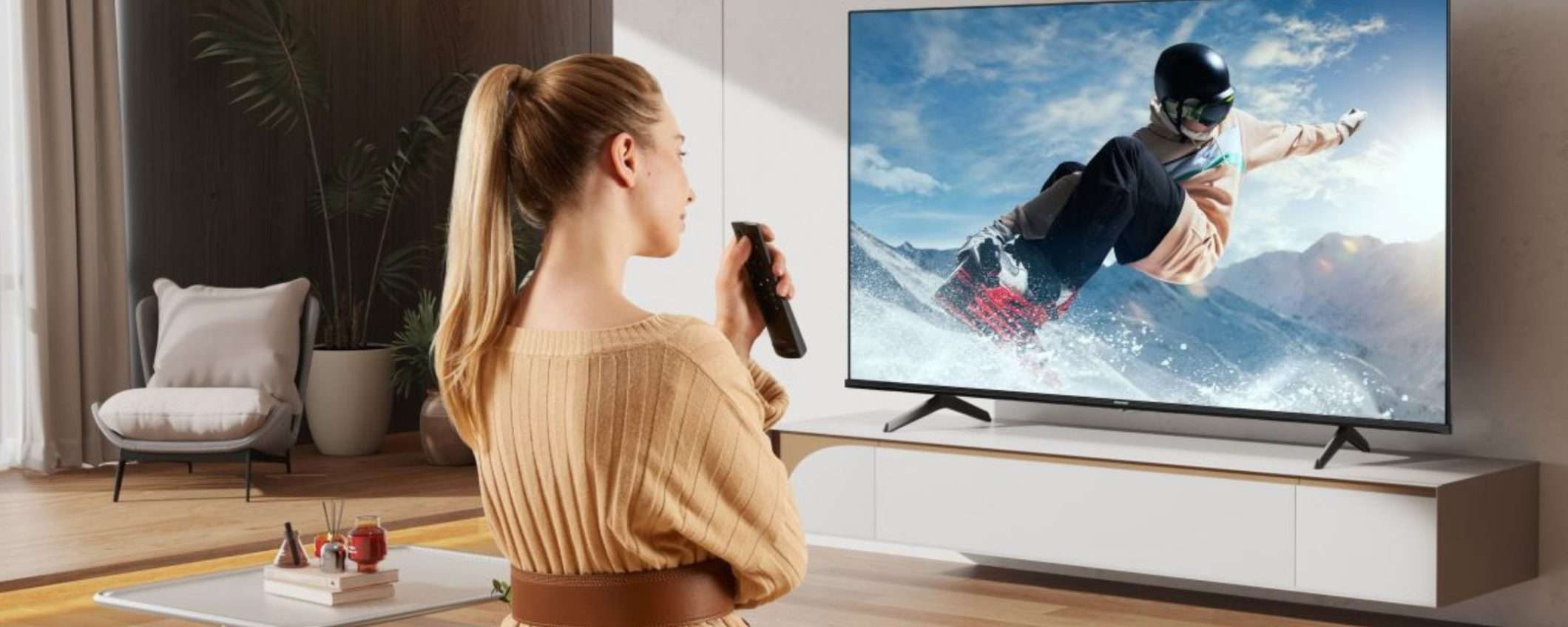 La smart TV Hisense QLED 4K da 43