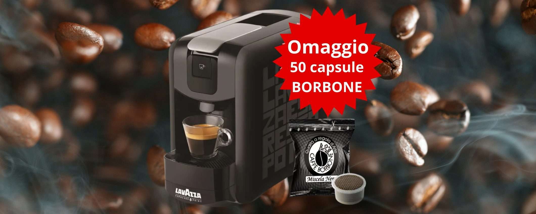 Lavazza EP Mini con omaggio di 50 capsule BORBONE a super prezzo