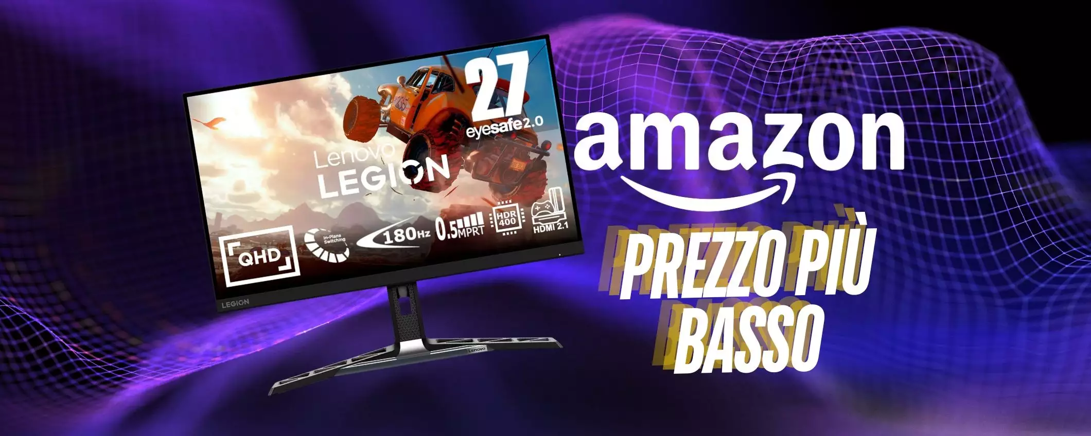 Lenovo Legion R27qe: monitor gaming QHD da 27 pollici a un prezzaccio