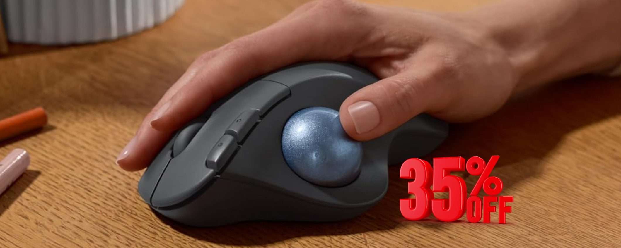 Logitech Ergo M575 è il mouse wireless per chi vuole fare zero sforzo (-35%)