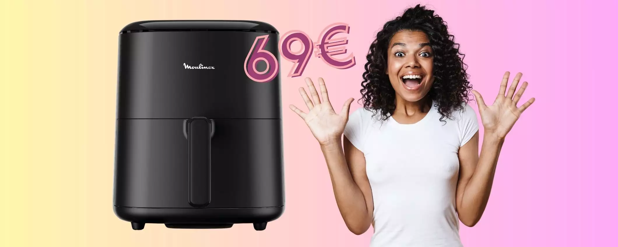 Moulinex: cucina sana e rapida con la friggitrice ad aria da 5 Litri (69€)