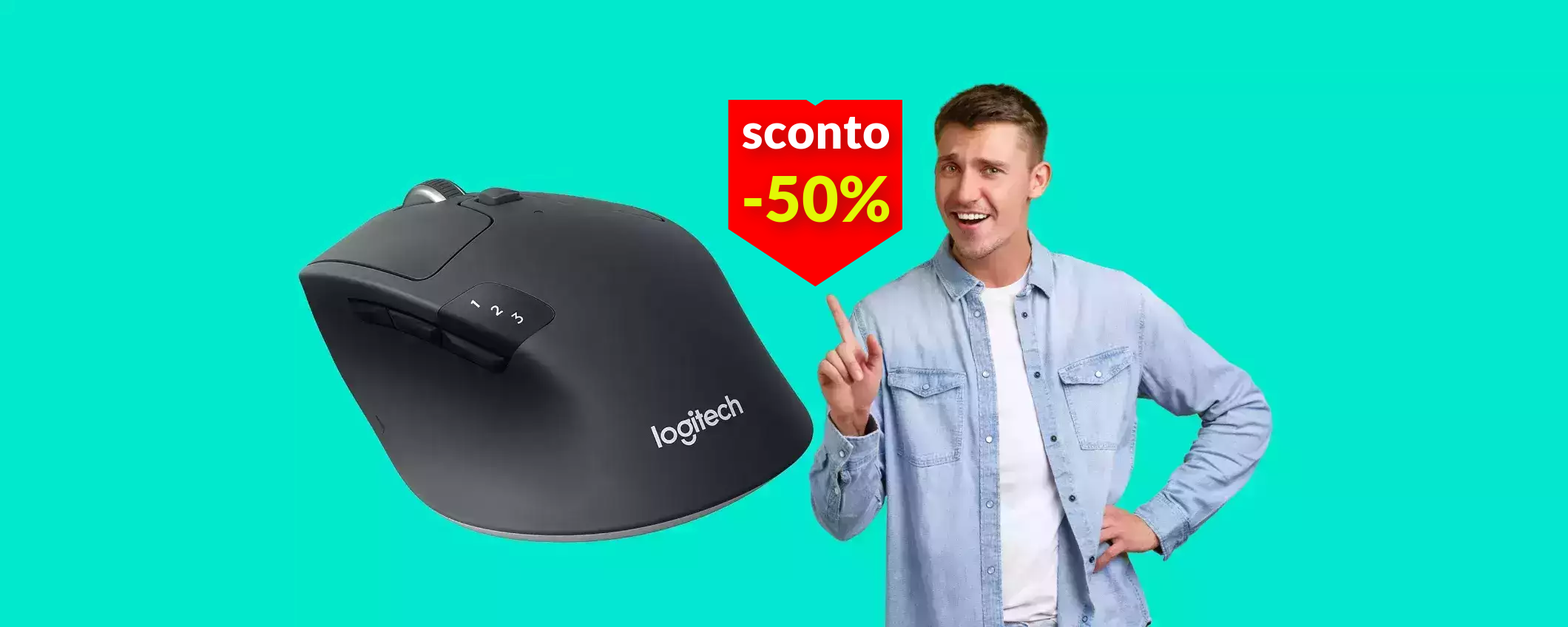 Mouse Bluetooth Logitech a metà prezzo col Black Friday: già tuo a 39€