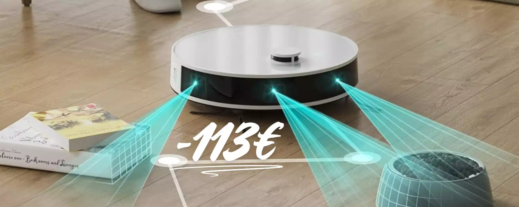 Niente più sforzi con questo robot che aspira e lava i pavimenti (-113€)