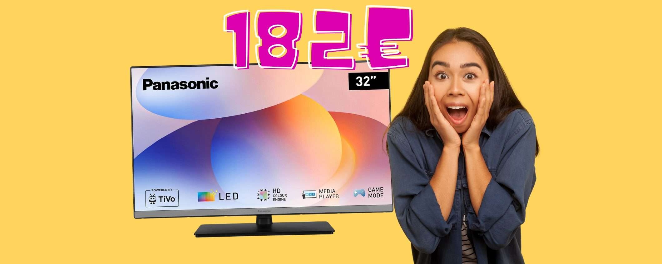 Panasonic: smart TV da 32 pollici con controlli vocali tua a soli 182€