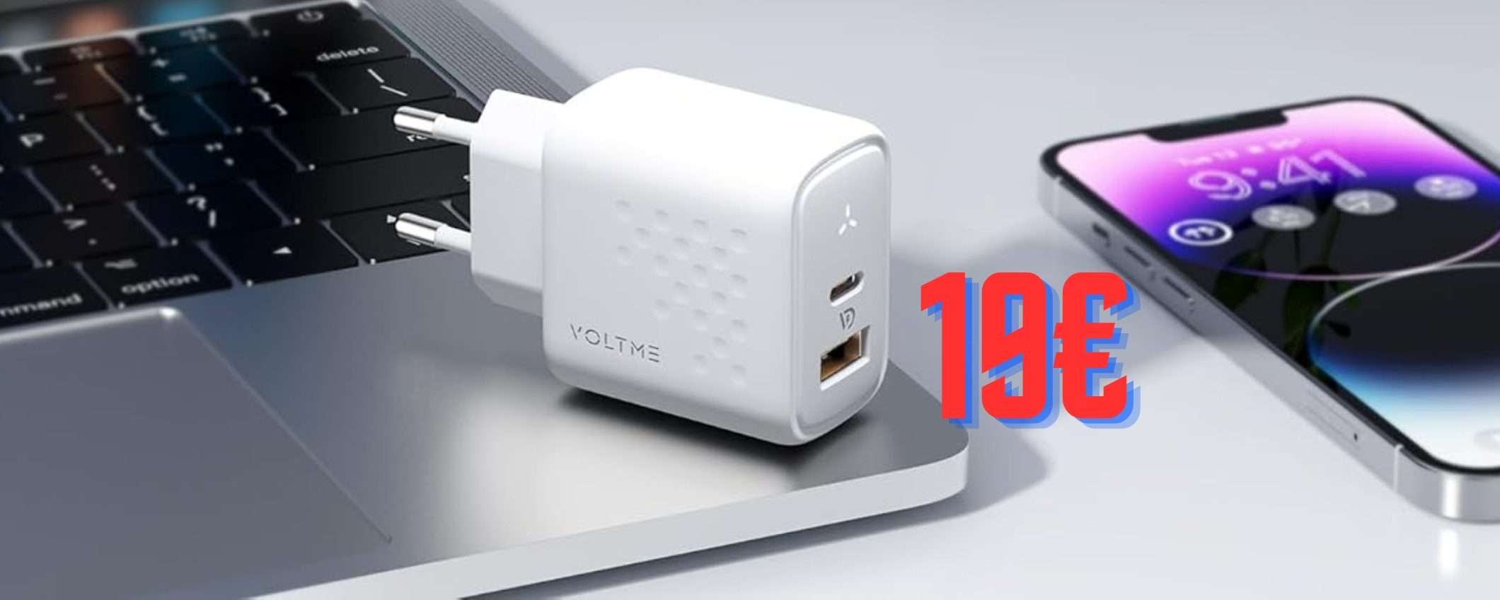 Ricarica 2 device contemporaneamente con questo caricatore USB da 45W