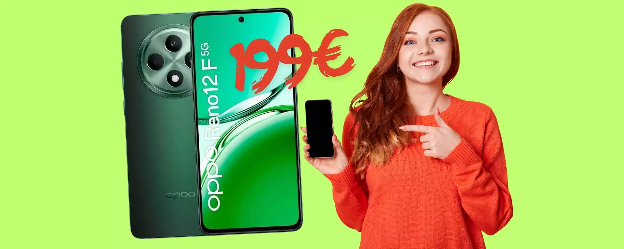 Smartphone economico e performante? OPPO Reno12F da 256GB (199€)