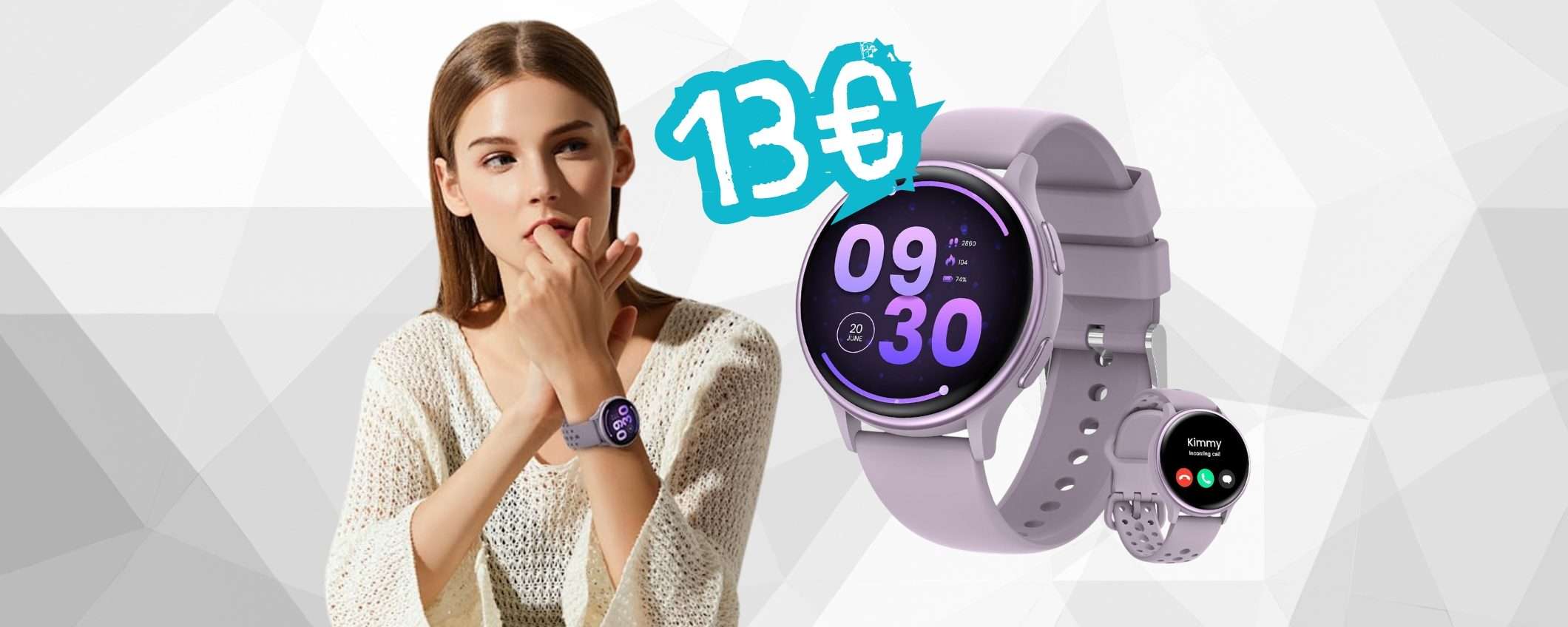 Smartwatch IP68 con oltre 70 profili sportivi e altoparlante oggi tuo a 13€