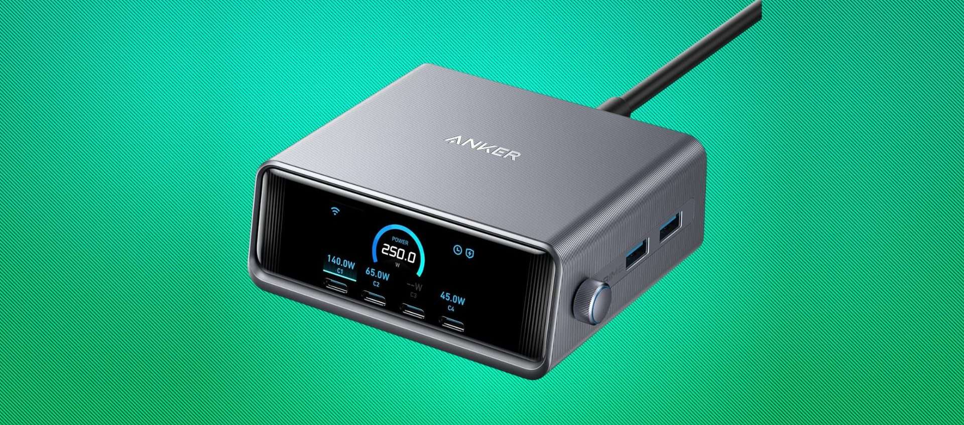 Anker Prime 250W: la Rolls-Royce dei caricatori USB-C in super offerta