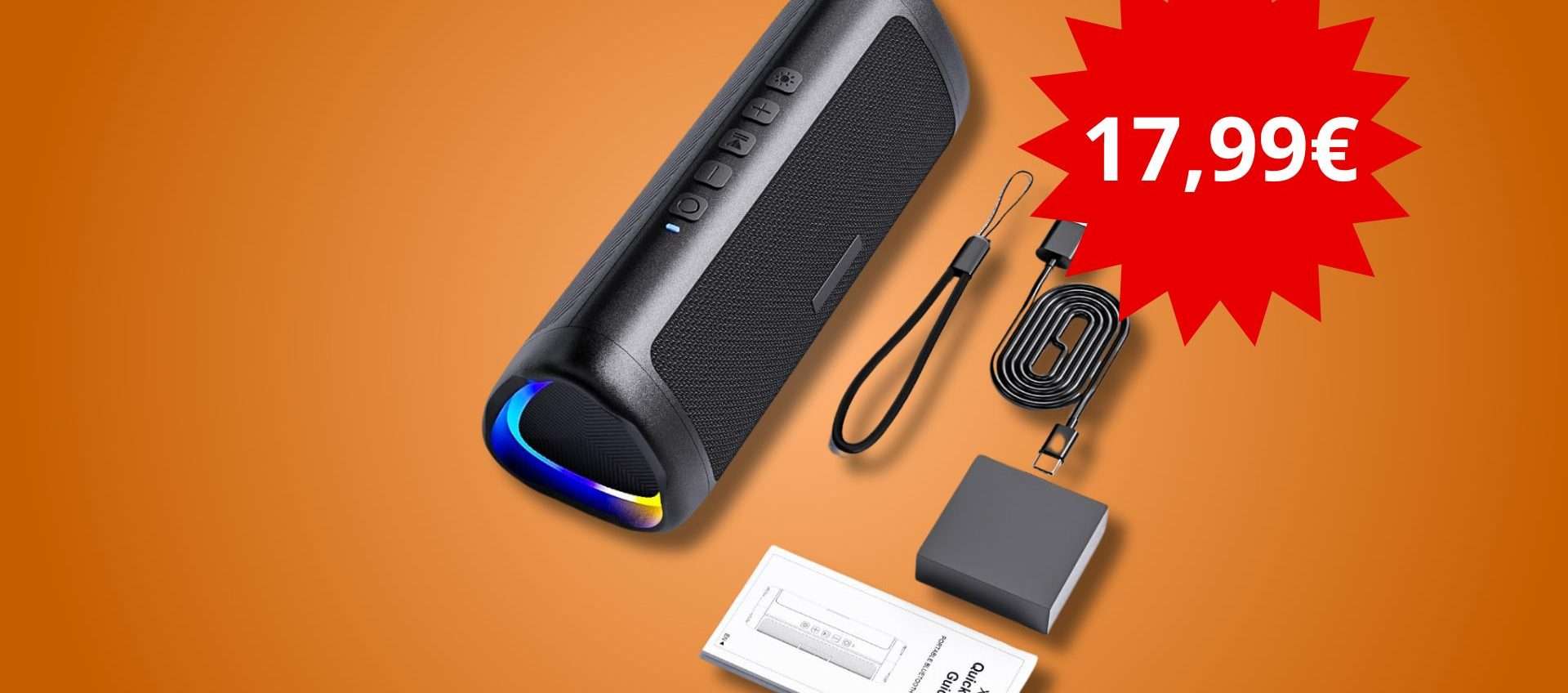 Cassa Bluetooth in super offerta: ultra-portatile e potente, tua a meno di 18€