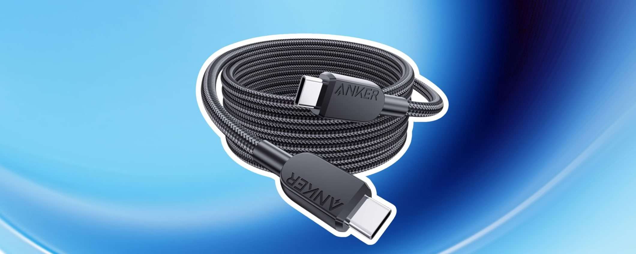 Potente cavo USB-C da 240W a soli 10 euro: offerta lampo di Amazon