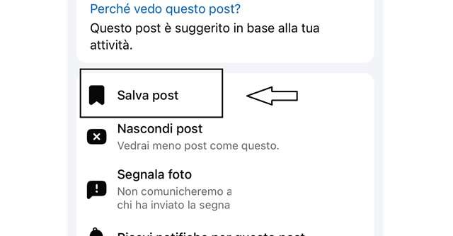 Facebook: come salvare un post tra i preferiti