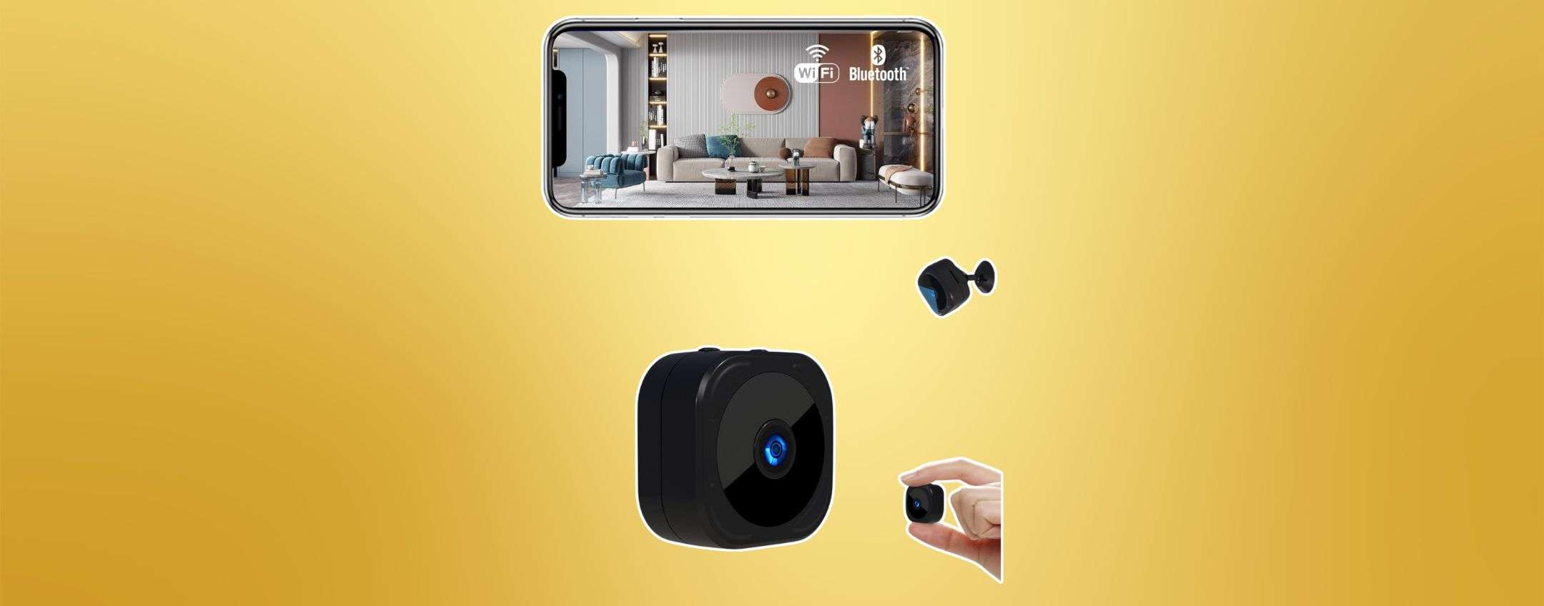 Solo 24,99 euro per questa mini videocamera di sorveglianza in offerta su Amazon