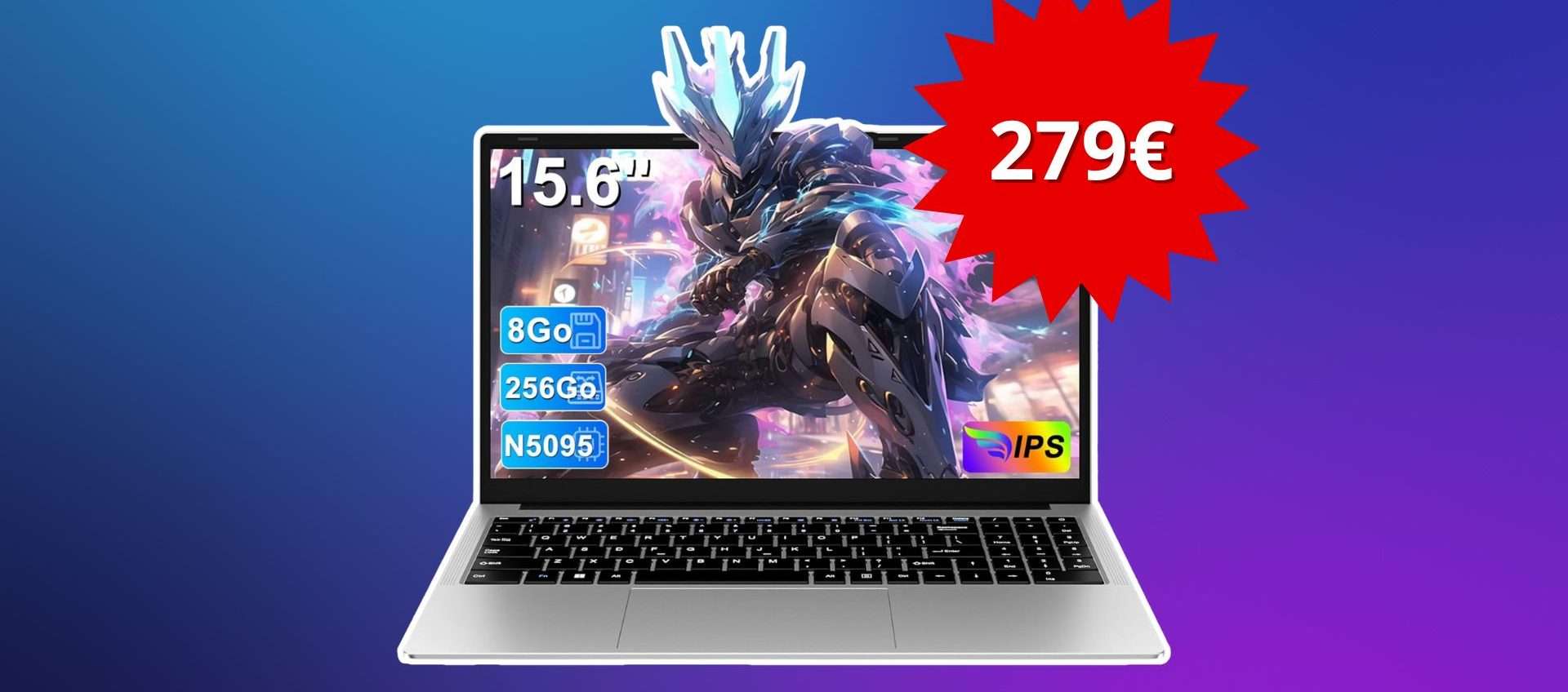 Solo 279,99€ per questo laptop economico con Windows 11: rapporto prestazioni-prezzo senza rivali (Amazon)