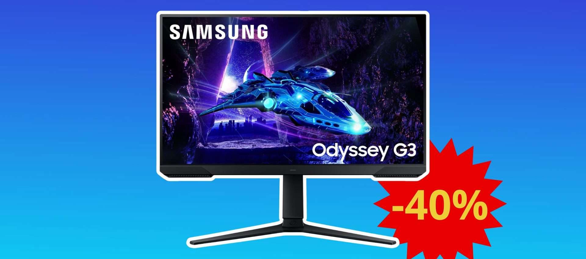 Samsung Monitor Gaming Odyssey G3: prestazioni top con 40% di sconto