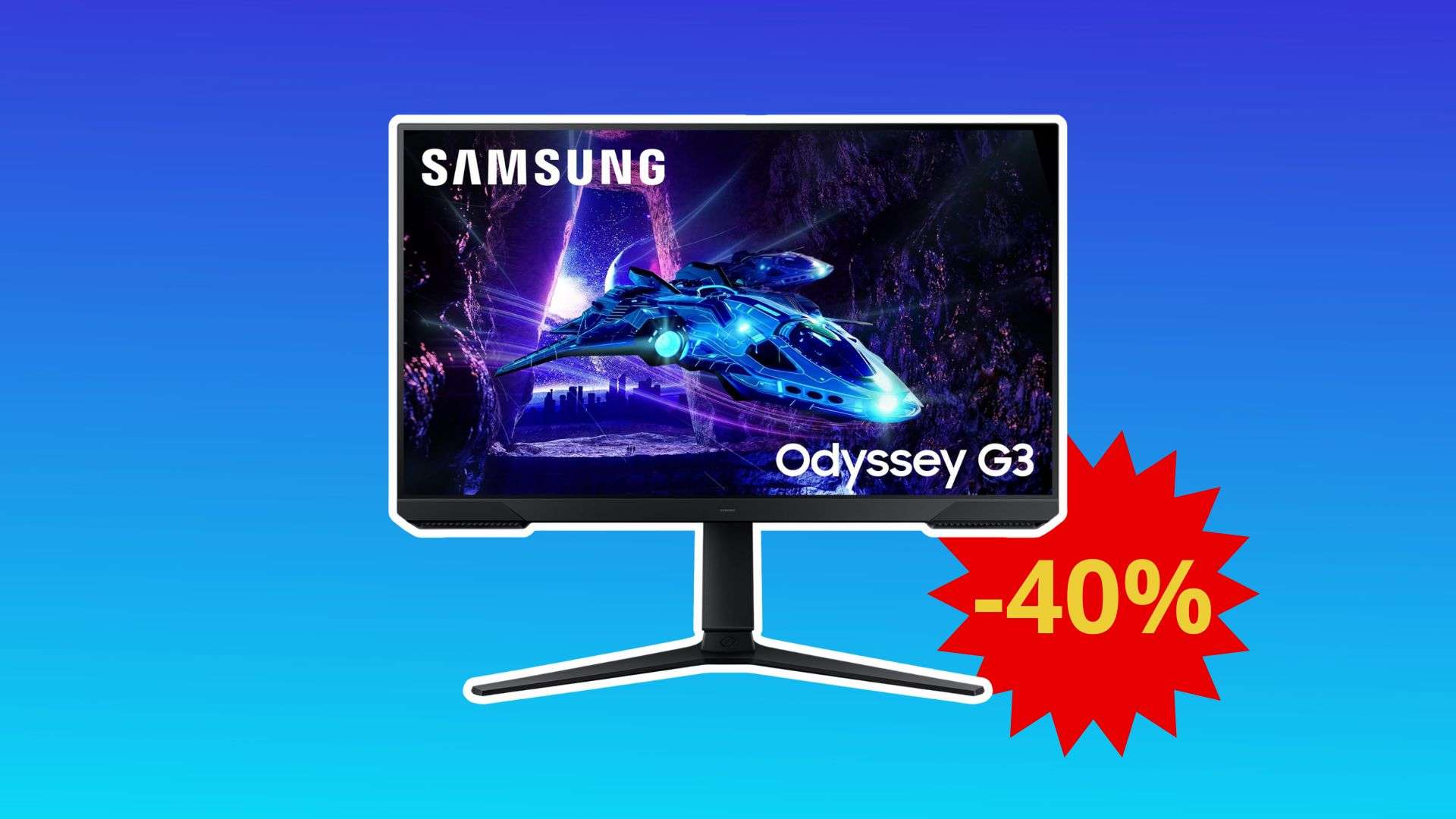 Samsung Monitor Gaming Odyssey G3: prestazioni top con 40% di sconto