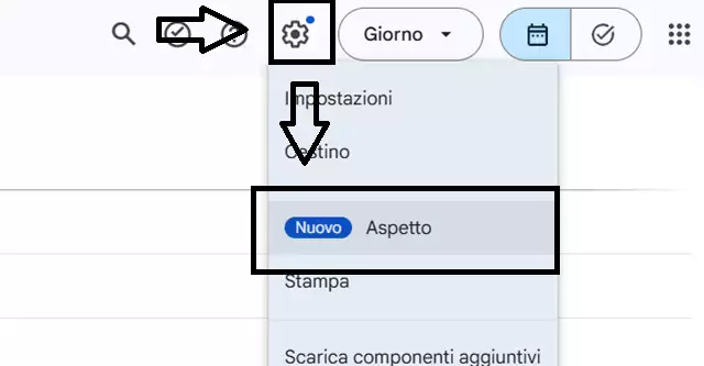 Come cambiare l'aspetto del calendario con le modalità chiara e scura