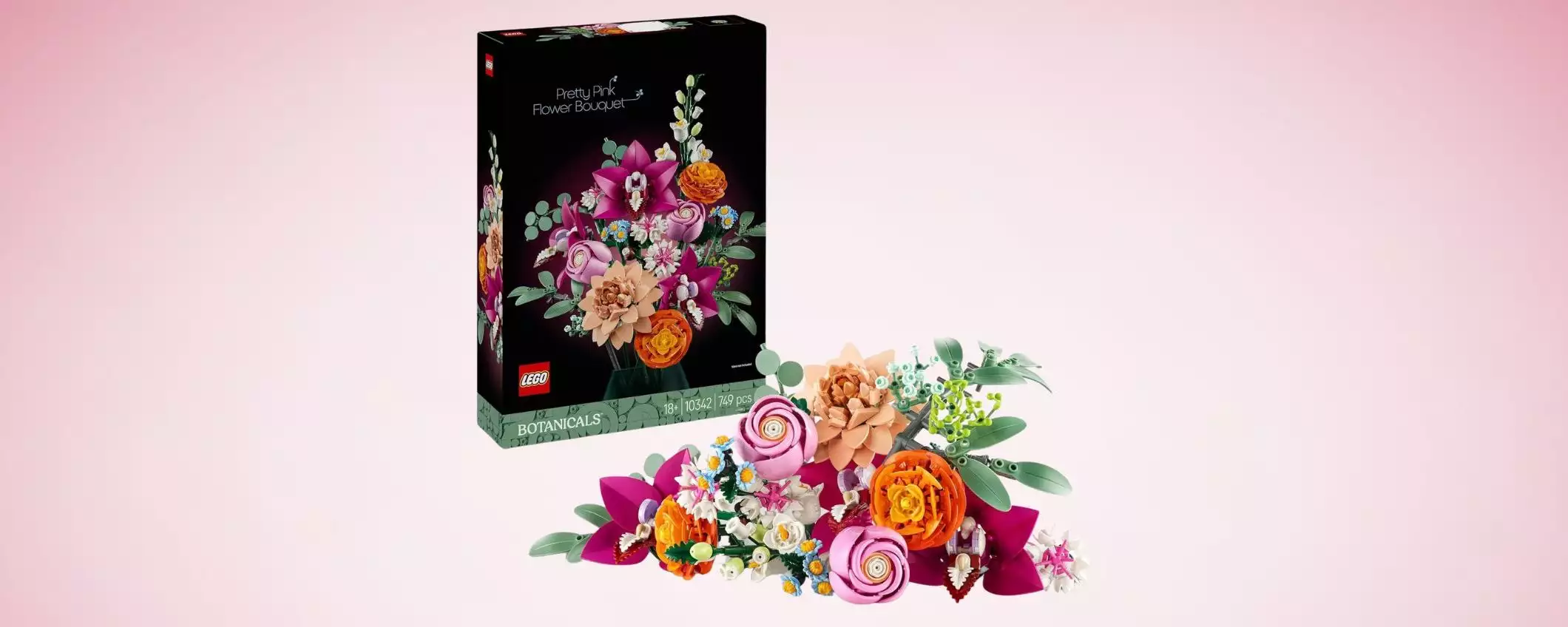 Il set LEGO Bouquet di Fiori Rosa, già vendutissimo, è in offerta su Amazon (-17%)