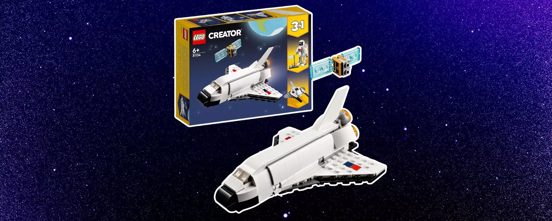 Lo shuttle LEGO 3-in-1 costa ancora meno col doppio sconto Amazon