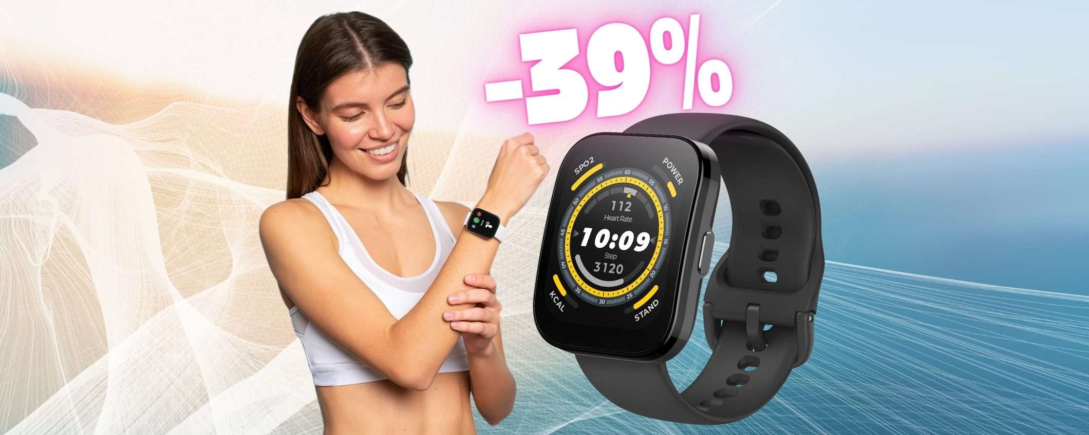 Amazfit Bip 5: smartwatch con tante funzioni e un display bello grande (-39%)