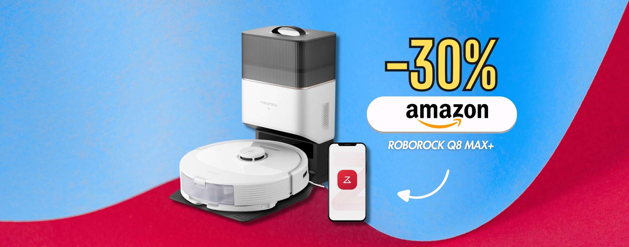 roborock Q8 Max+ lava e aspira meglio di te: fatti un regalo (-30%)