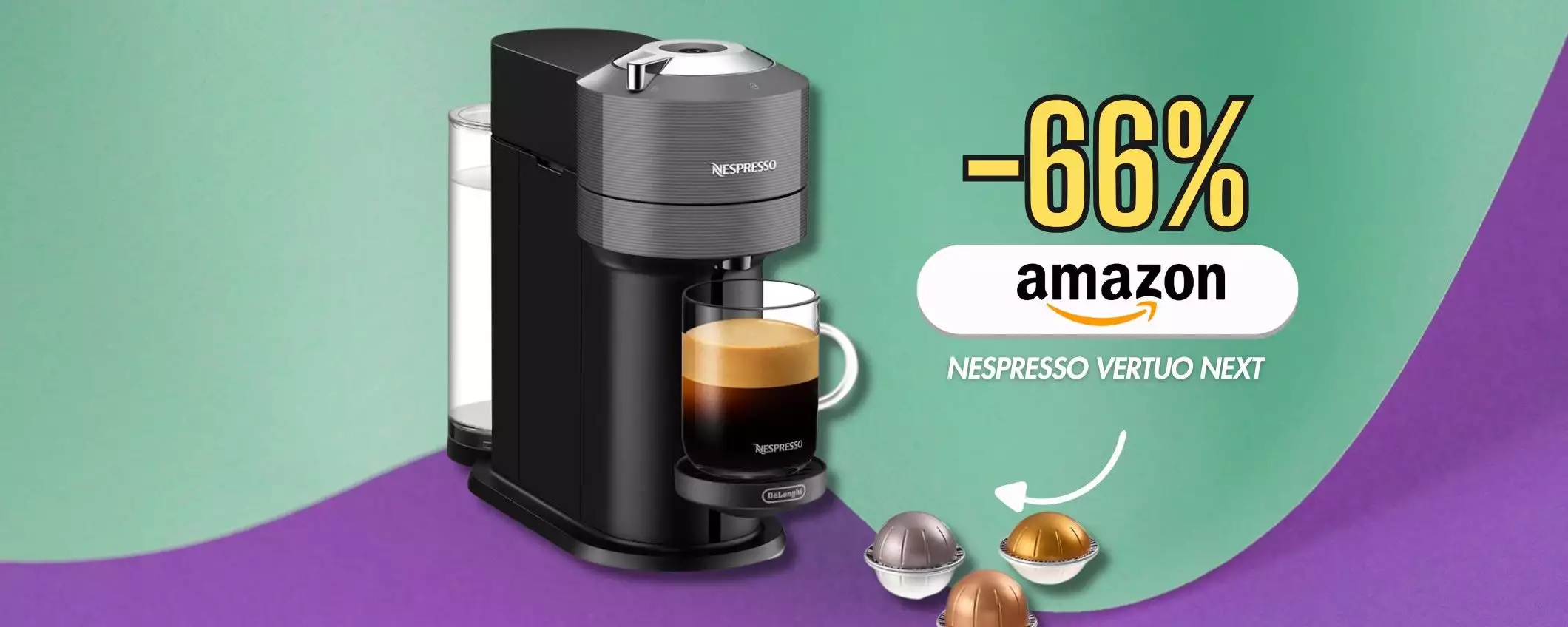 Nespresso Vertuo Next a meno di 50€, è minimo storico Amazon (con regalo)