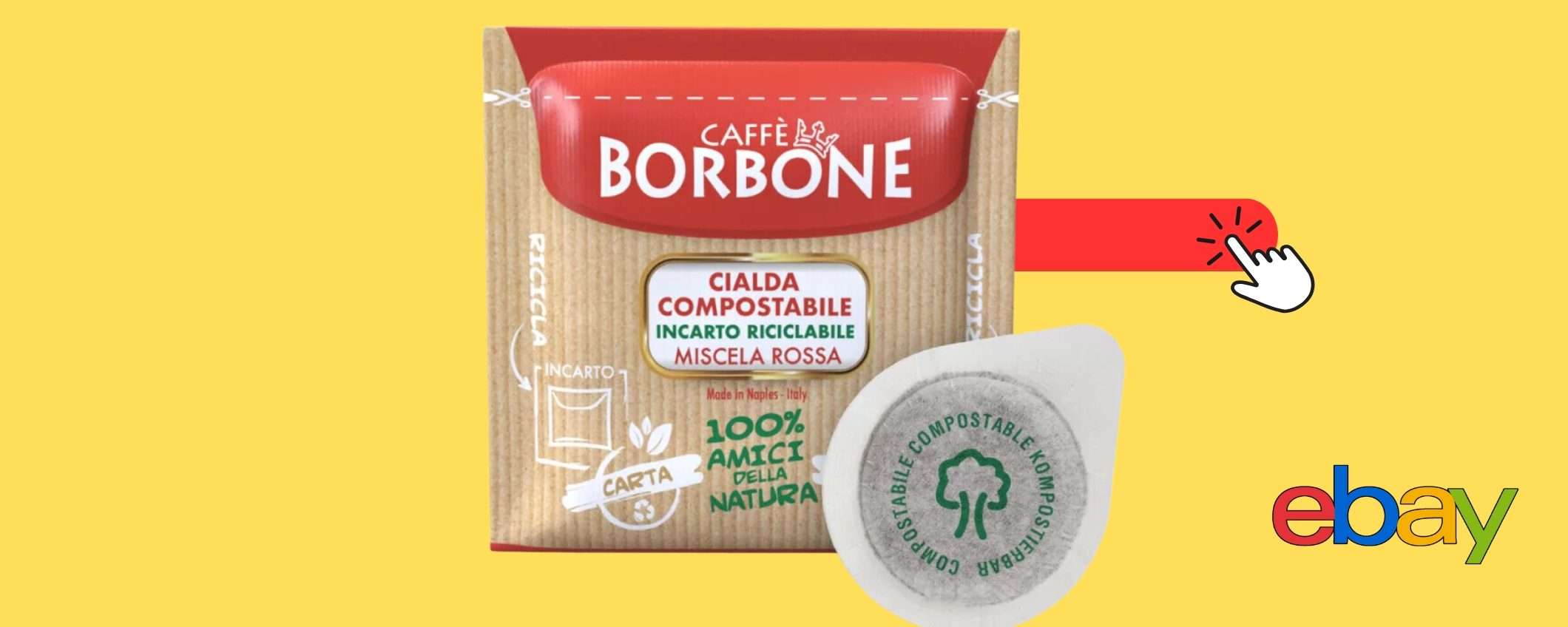 Caffè Borbone Miscela Rossa: 300 cialde ESE in sottocosto, espresso TOP