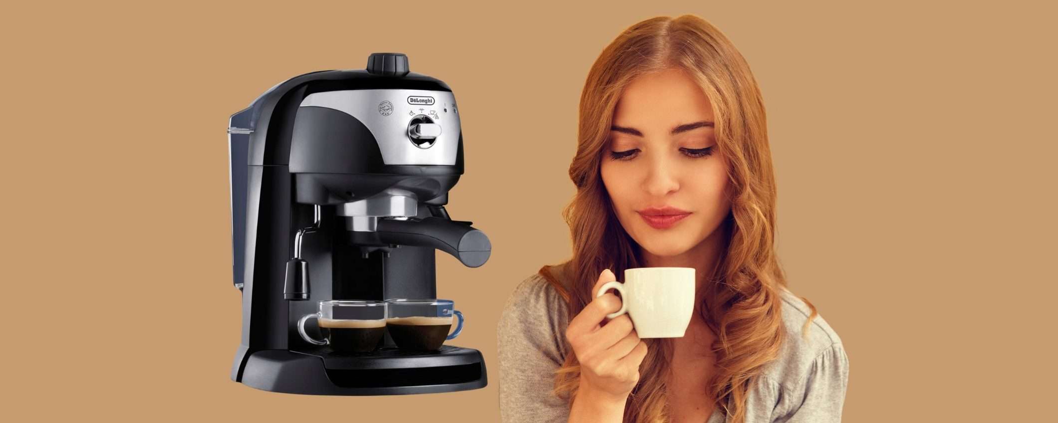 De'Longhi: macchina da caffè e cappuccino in polvere o cialde a soli 76€