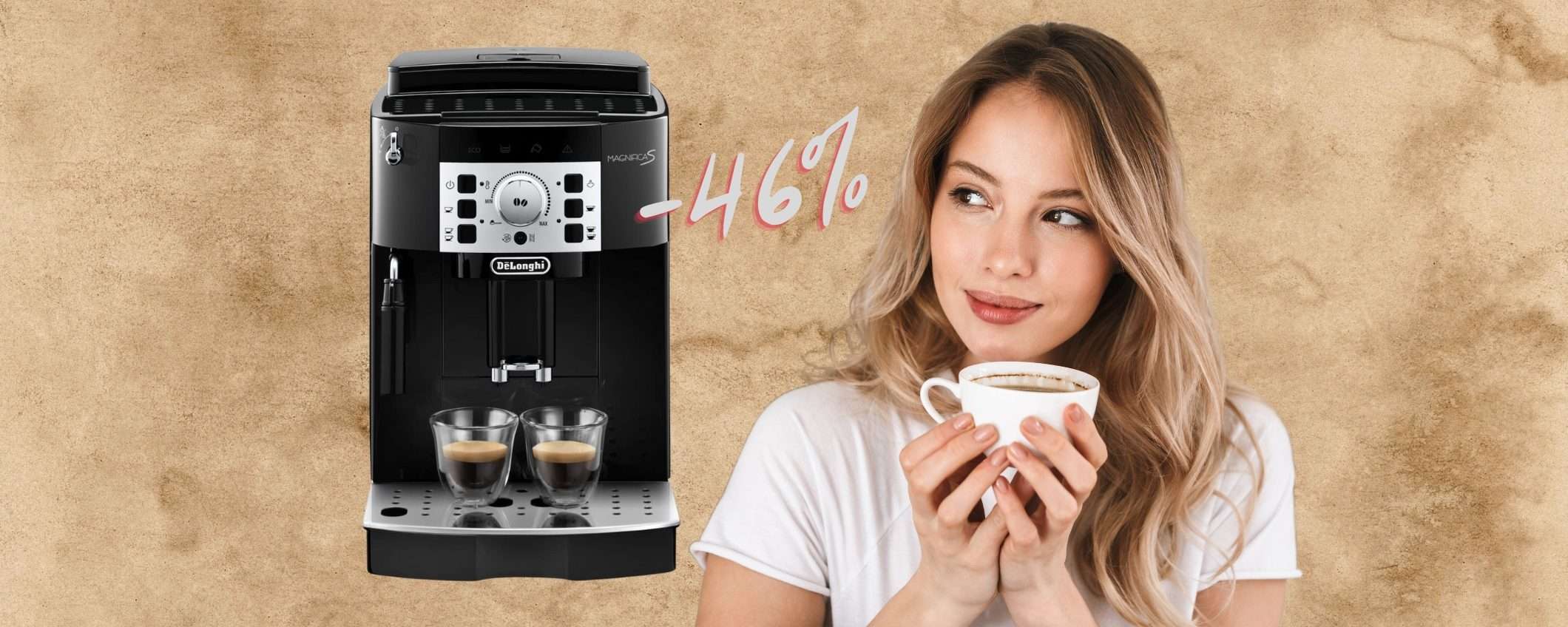 De'Longhi Magnifica S con macinacaffè integrato e display intuitivo (-46%)