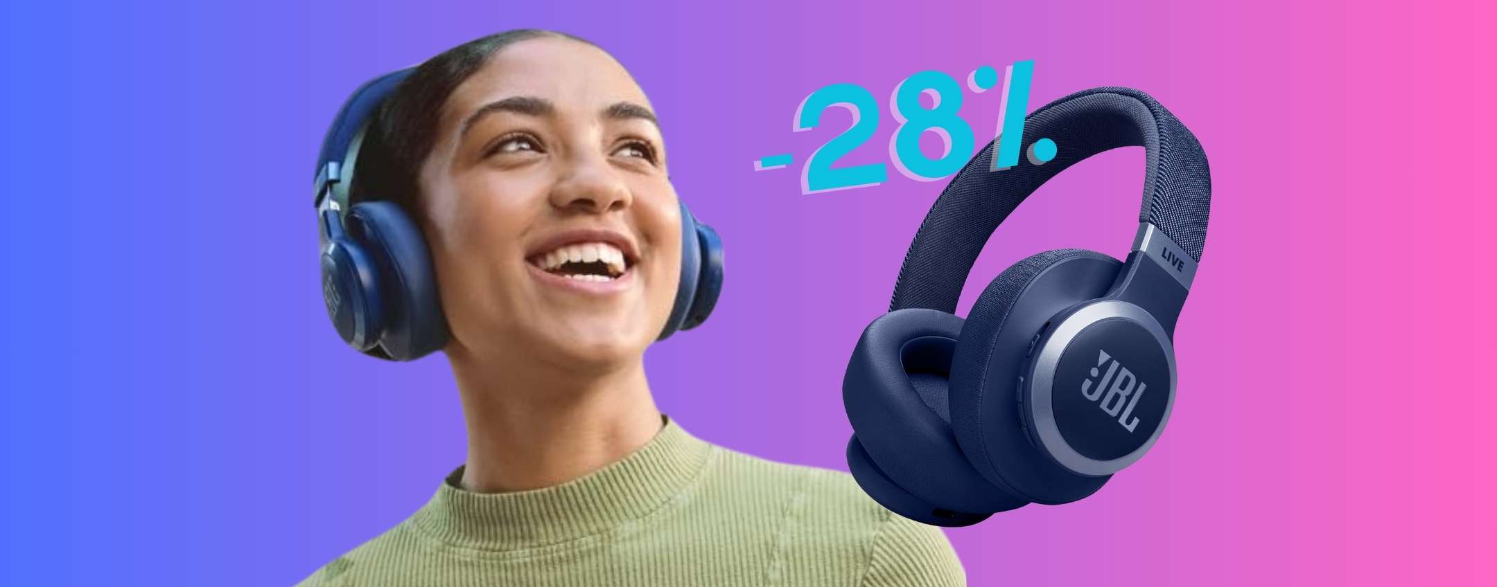 JBL Live 770NC: cuffie wireless con 65h di audio e connessione multipoint