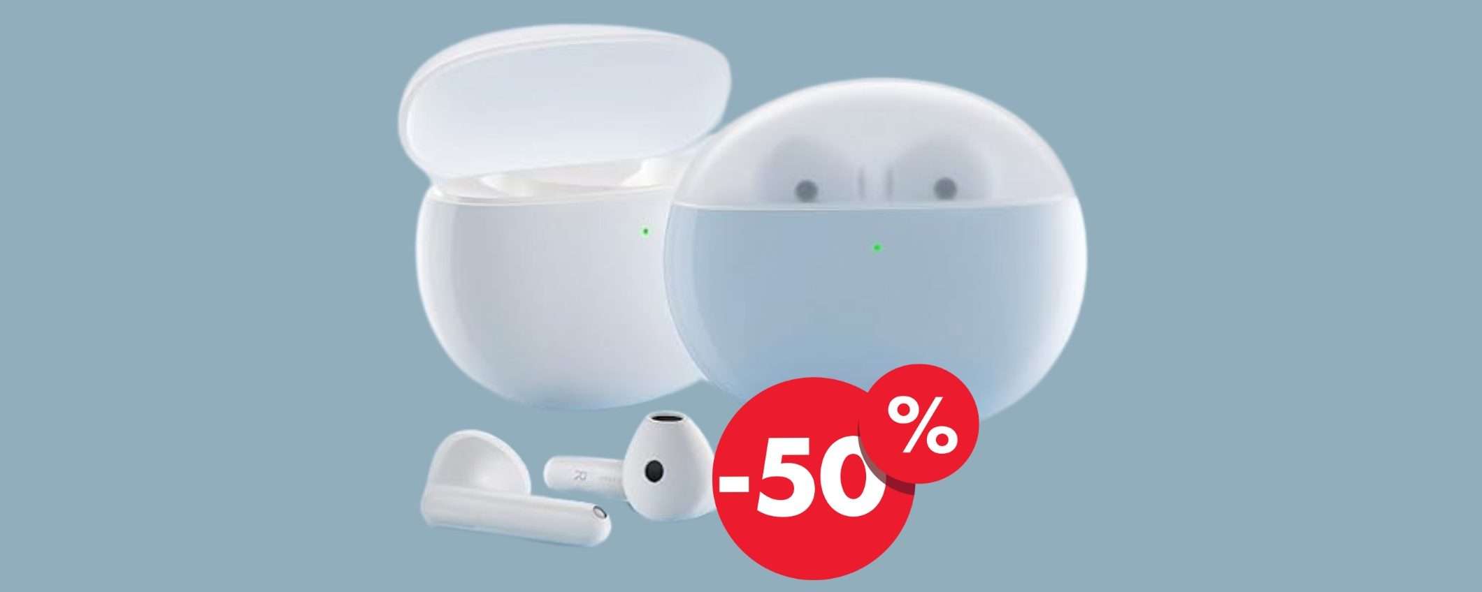 I mitici auricolari OPPO Enco Air3i sono in offerta a metà prezzo, una follia