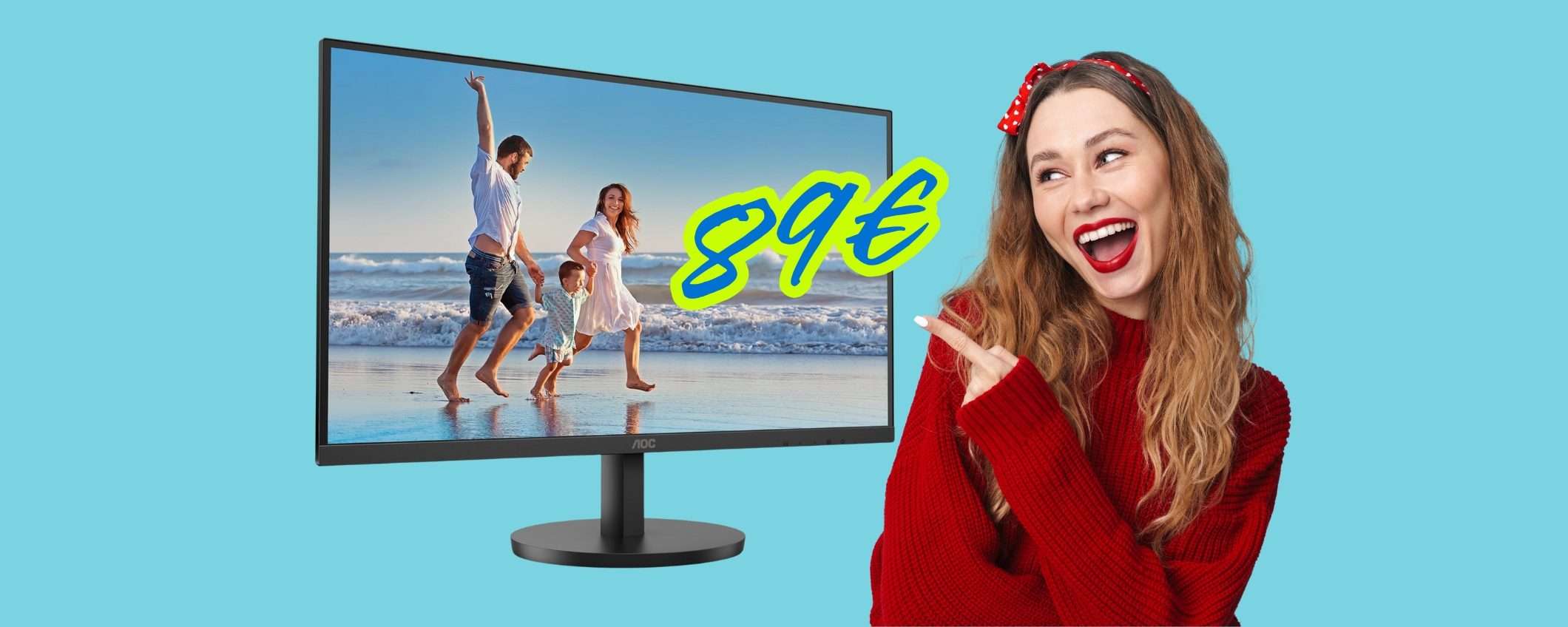 Monitor FHD da 27 pollici by AOC in offerta a tempo a soli 89€ su Amazon