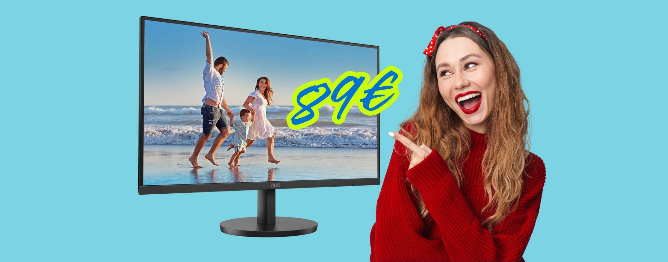 Monitor FHD da 27 pollici by AOC in offerta a tempo a soli 89€ su Amazon