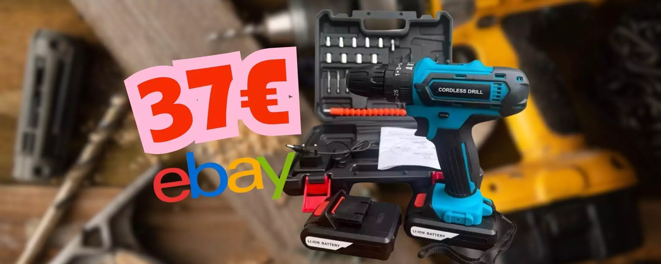 Offerta bomba su eBay per questo trapano avvitatore con valigetta (37€)