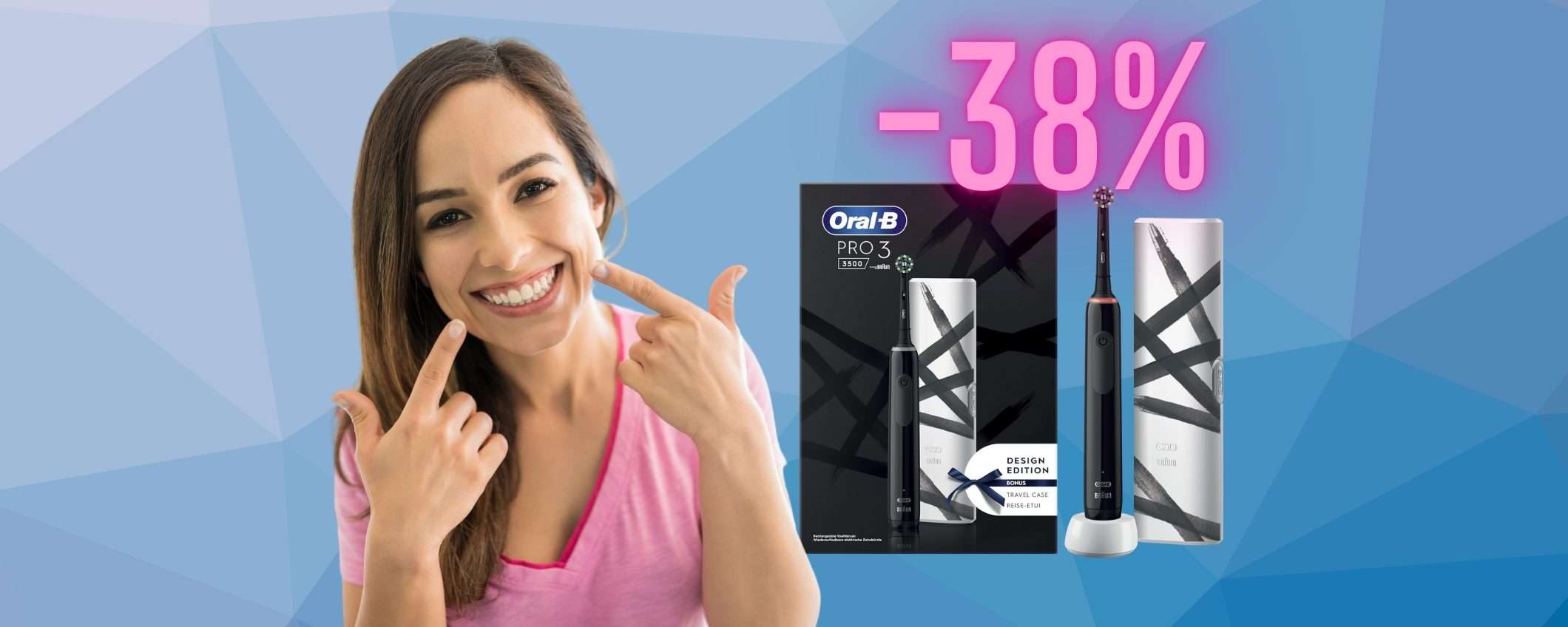 Oral-B Pro 3 con custodia da viaggio edizione design a un prezzo speciale