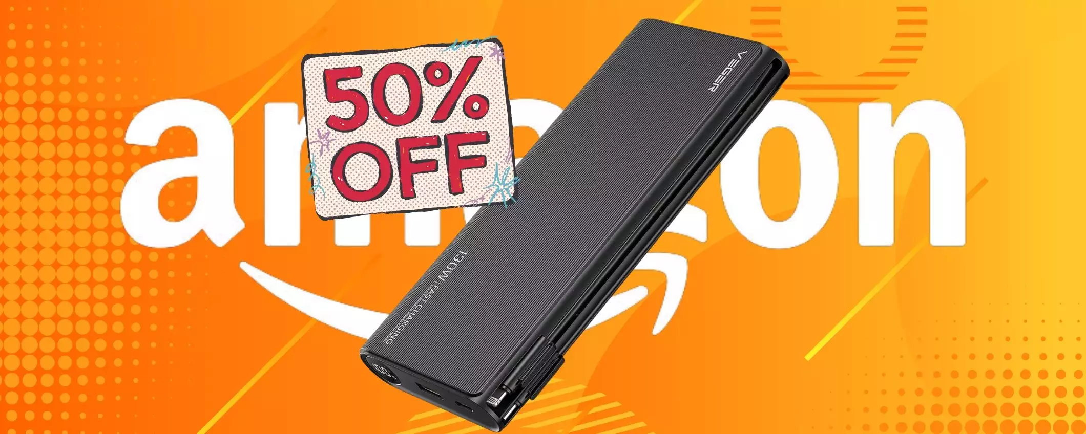 Ricarica anche un notebook con il Power Bank VEGER da 130W (-50%)