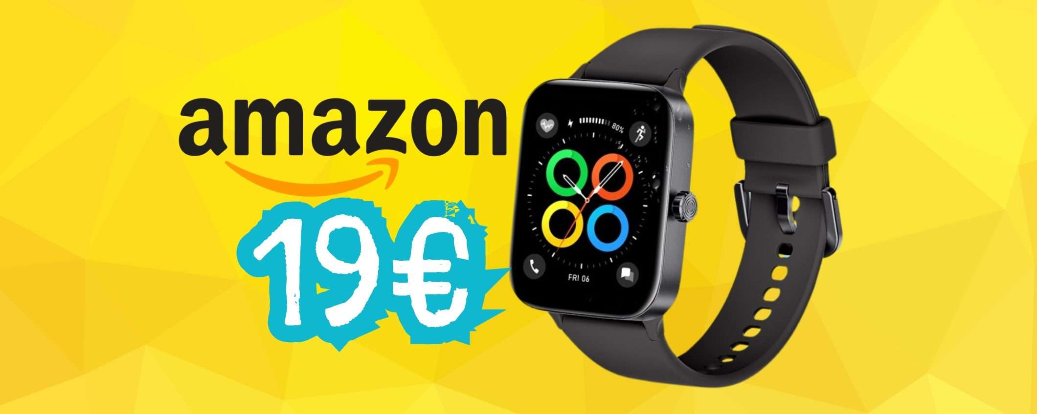 Smartwatch a soli 19€ con microfono per chiamate e 140 app per lo sport