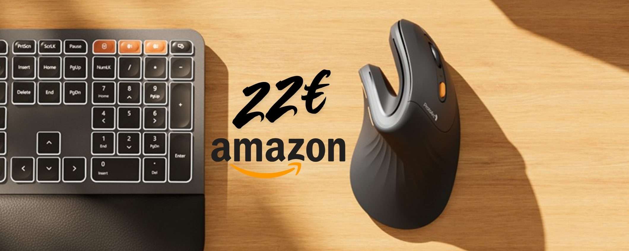 Tante ore al computer? Prova questo mouse verticale ergonomico a soli 22€