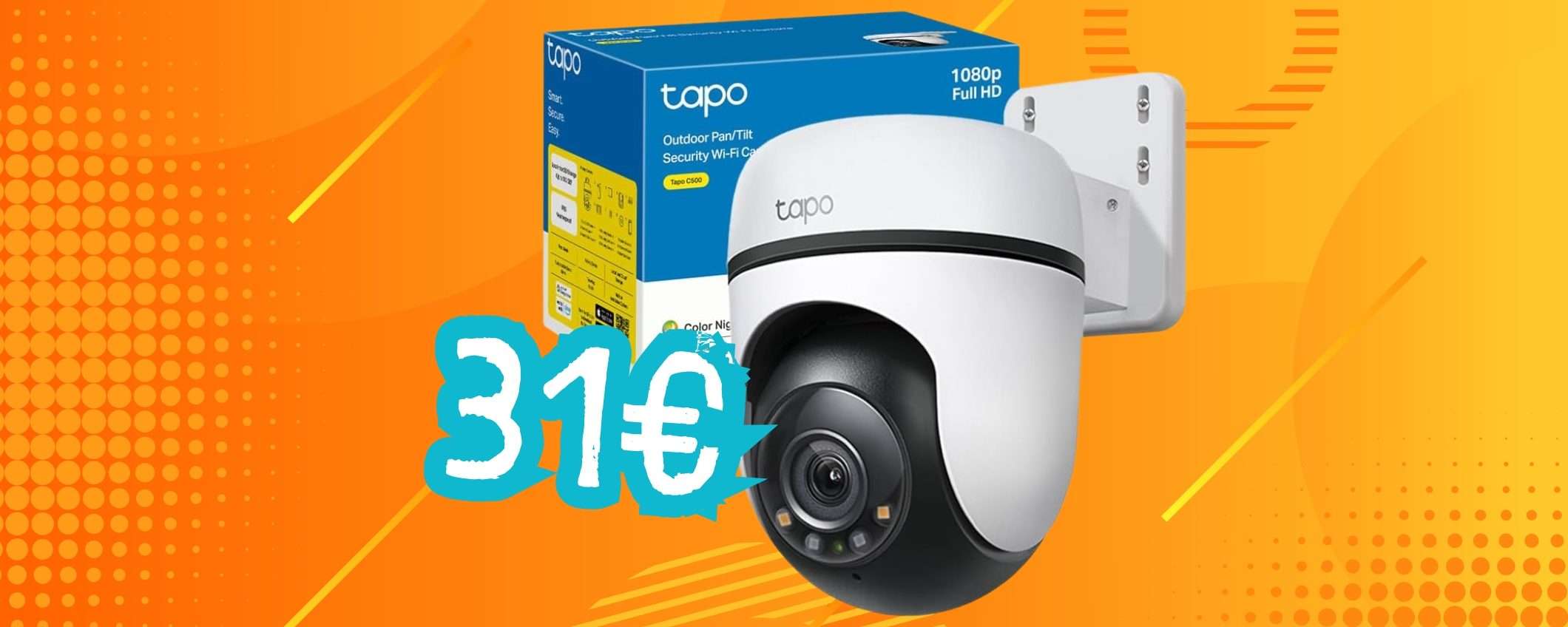 Tapo C500: telecamera WiFi resistente alle intemperie con visione a colori (31€)