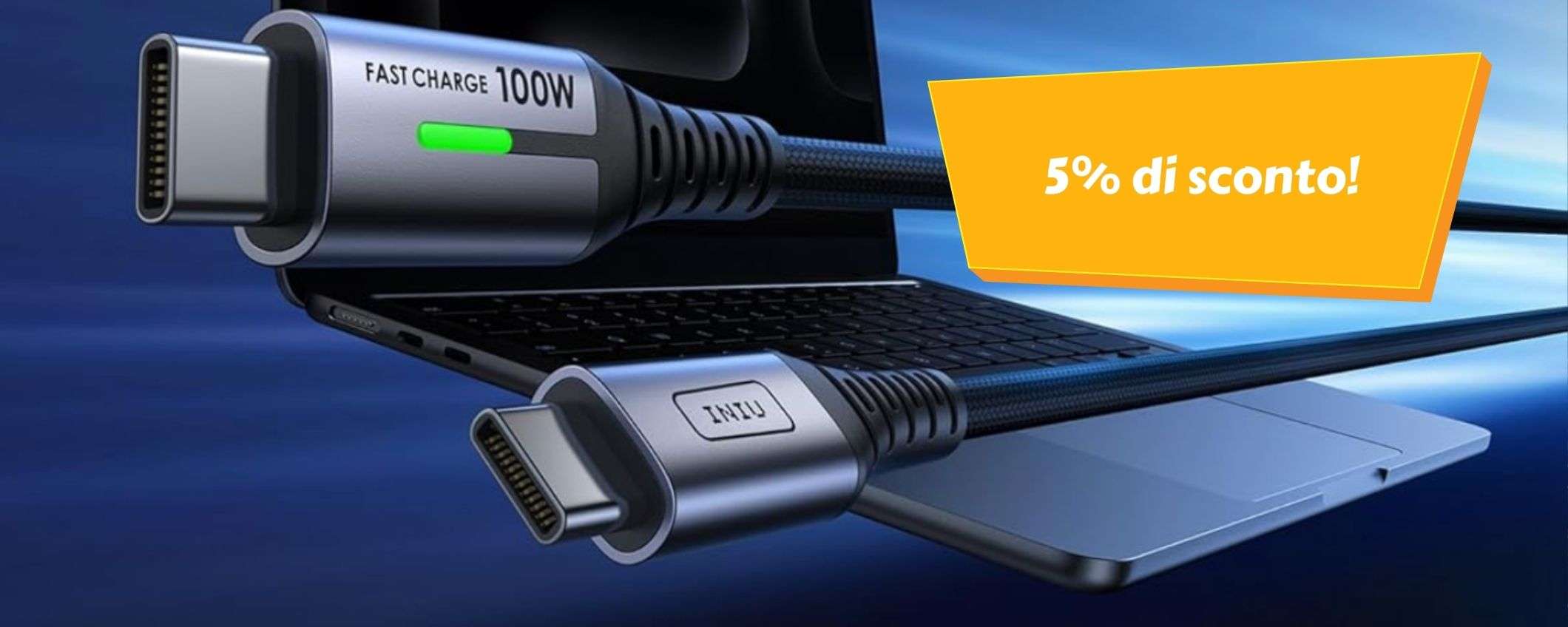 INIU Cavo USB-C: il cavo di ricarica da 2 metri ad un prezzo imbattibile