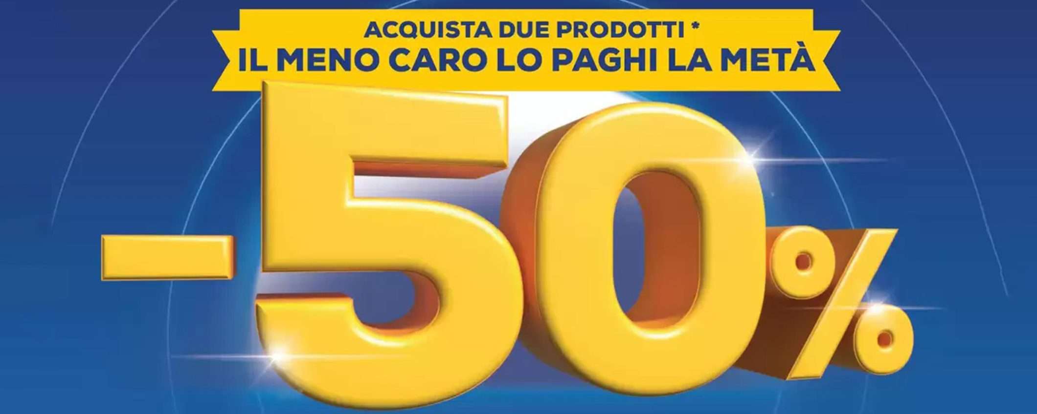 Volantino Euronics, 50% di sconto su decine di prodotti acquistandone due