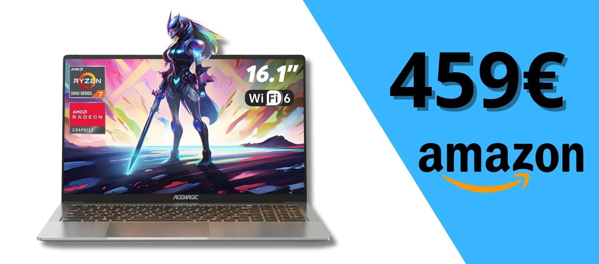 Acemagic Gaming: laptop con AMD Ryzen 7 a soli 459€ con DOPPIO sconto