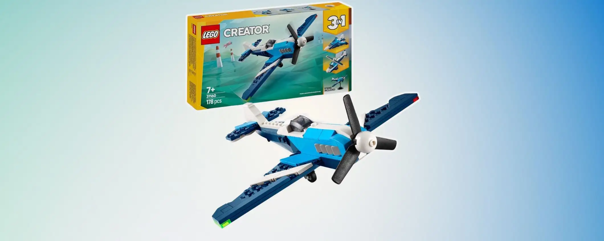 Set LEGO Aeroplanino 3-in-1: diventa anche un elicottero e un jet, prezzo bassissimo