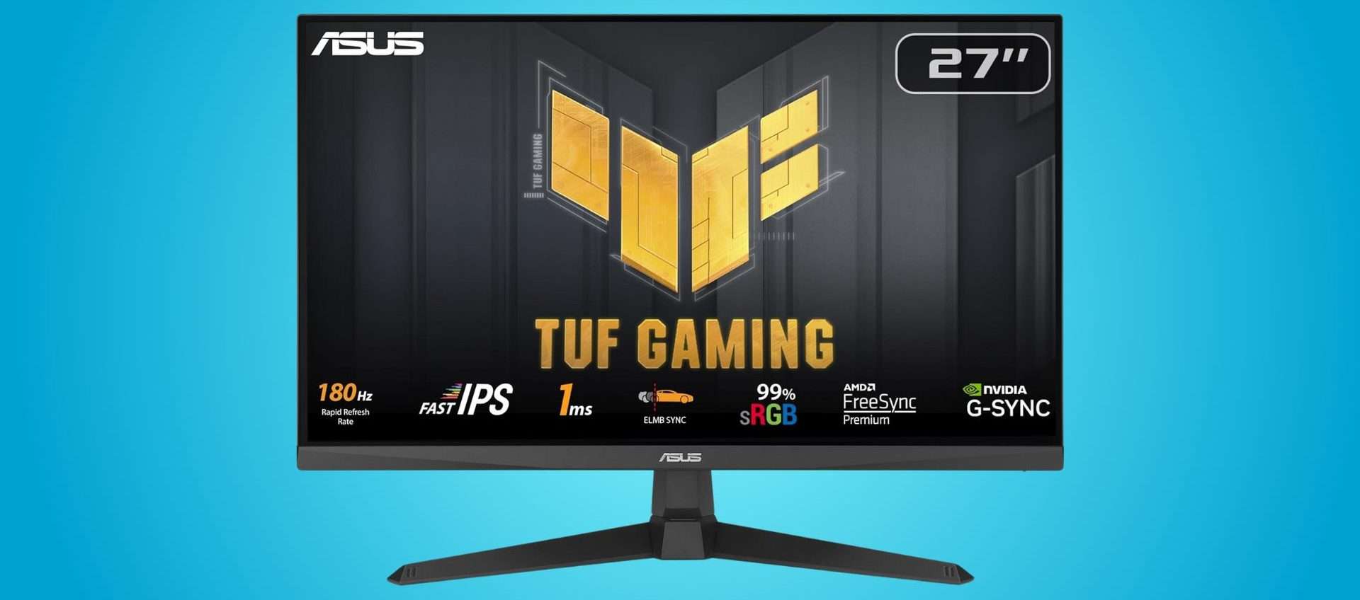 Asus TUF Gaming VG279Q3A: solo 139€ per Full HD 180 Hz, Fast IPS e 1ms