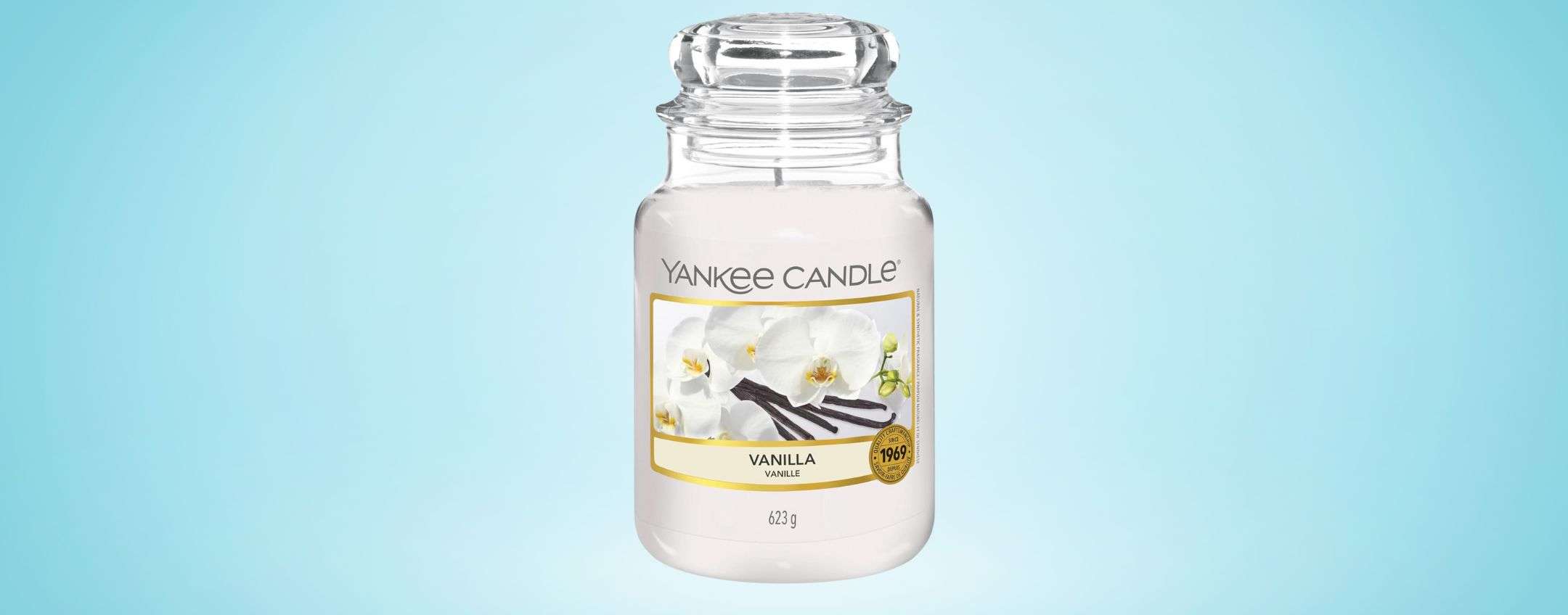 Candela profumata Yankee Candle alla vaniglia: sconto a tempo su Amazon (-28%)