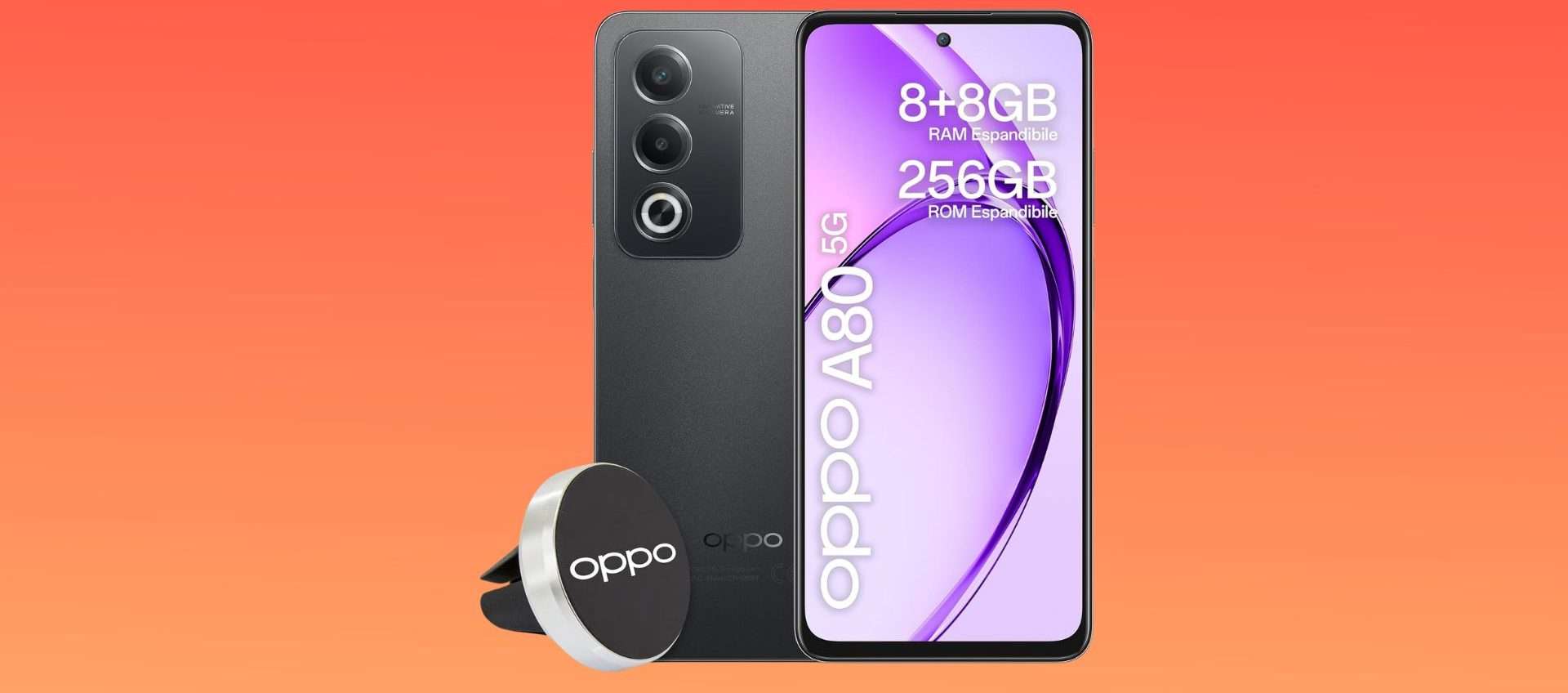 OPPO A80 5G, prezzo imperdibile: oggi è tuo a 189€ (-30%)