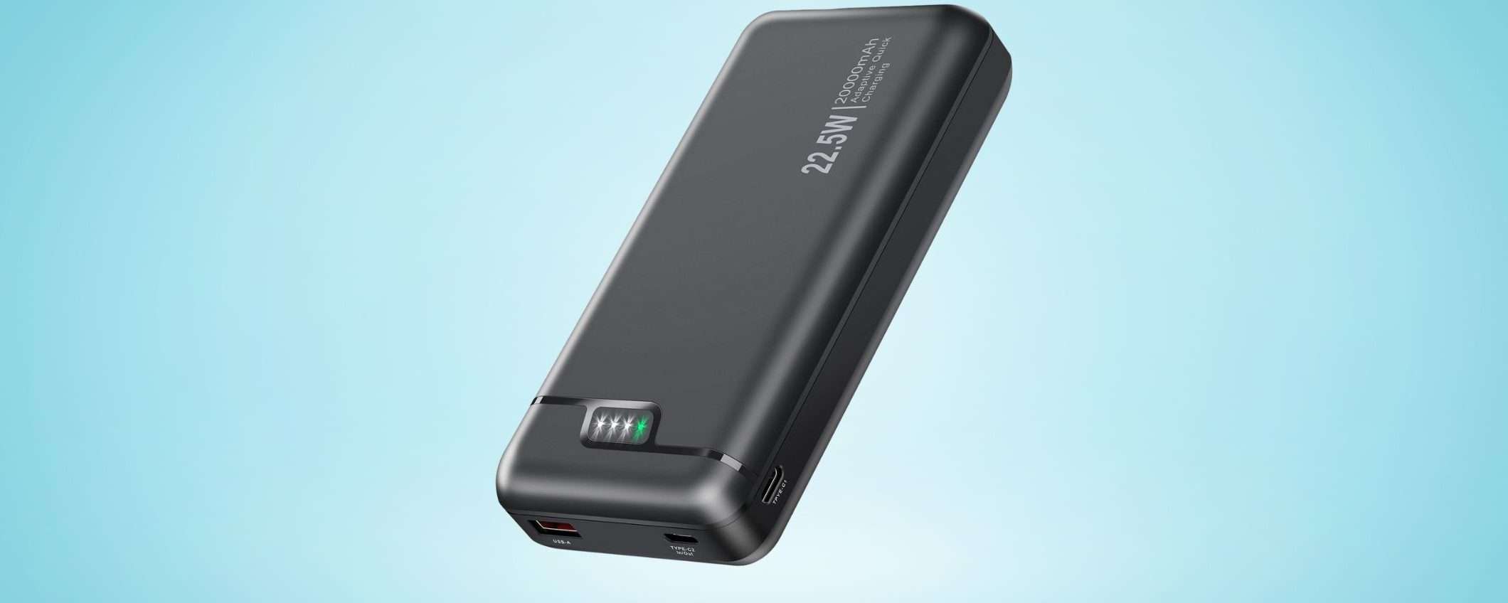 Potentissimo power bank da 20000mAh a soli 14,99 euro: metà prezzo su Amazon