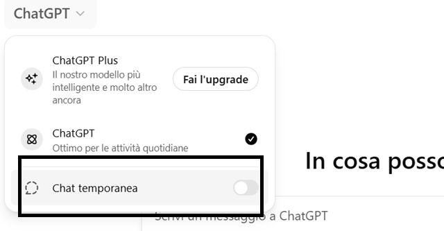 Chat Temporanea di ChatGPT usi e funzioni